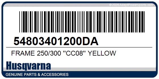 Husqvarna 54803401200DA Frame 250/300 ''Cc08'' Yellow