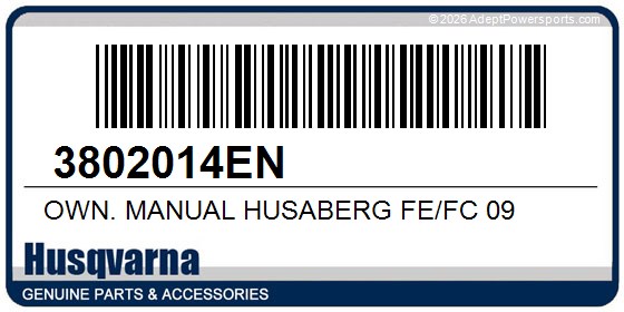 Husqvarna 3802014EN Own. Manual Husaberg Fe/Fc 09