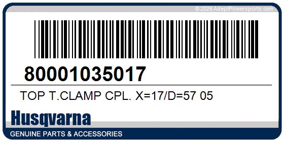 Husqvarna 80001035017 Top T.Clamp Cpl. X=17/D=57 05