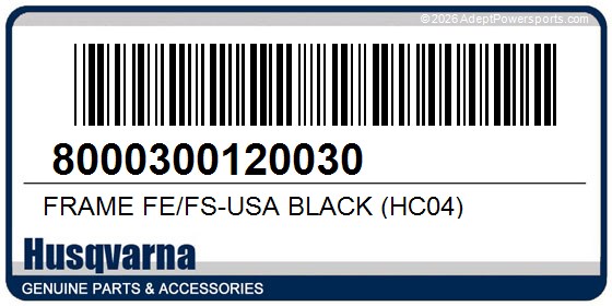 Husqvarna 8000300120030 Frame Fe/Fs-Usa Black (Hc04)
