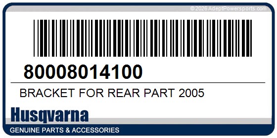 Husqvarna 80008014100 Bracket For Rear Part 2005
