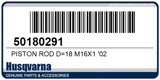 Husqvarna 50180291 Piston Rod D=18 M16x1 '02