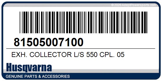 Husqvarna 81505007100 Exh. Collector L/S 550 Cpl. 05