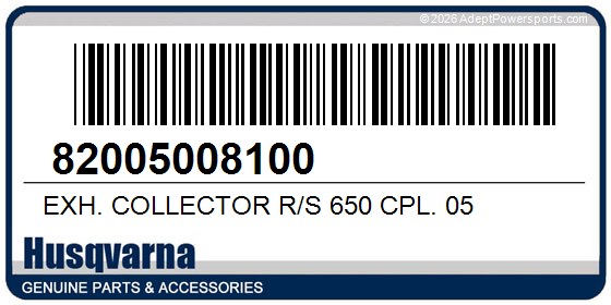 Husqvarna 82005008100 Exh. Collector R/S 650 Cpl. 05