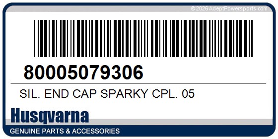 Husqvarna 80005079306 Sil. End Cap Sparky Cpl. 05