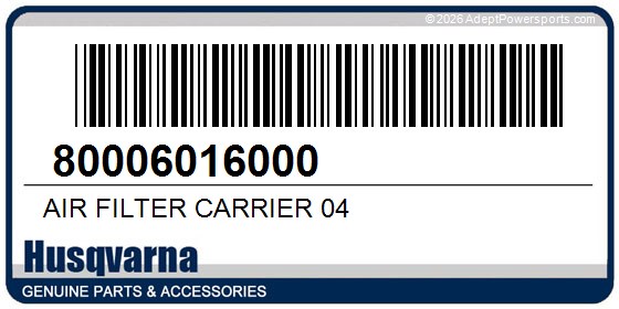 Husqvarna 80006016000 Air Filter Carrier 04