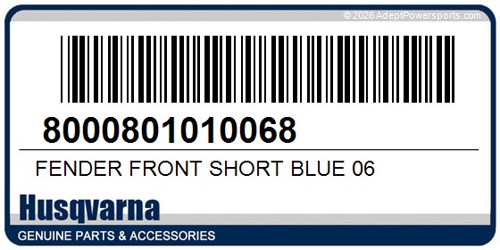 Husqvarna 8000801010068 Fender Front Short Blue 06