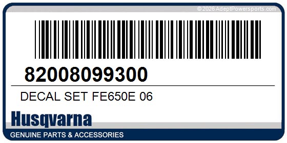 Husqvarna 82008099300 Decal Set Fe650e 06
