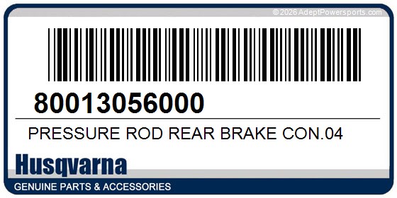 Husqvarna 80013056000 Pressure Rod Rear Brake Con.04