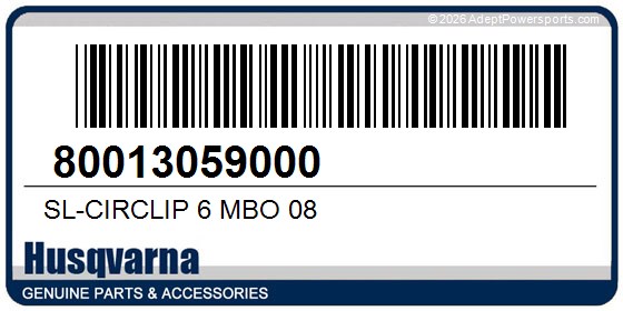 Husqvarna 80013059000 Sl-Circlip 6 Mbo 08