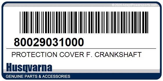 Husqvarna 80029031000 Protection Cover F. Crankshaft
