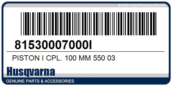 Husqvarna 81530007000I Piston I Cpl. 100 Mm 550 03
