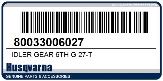 Husqvarna 80033006027 Idler Gear 6Th G 27-T