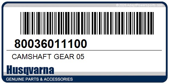 Husqvarna 80036011100 Camshaft Gear 05