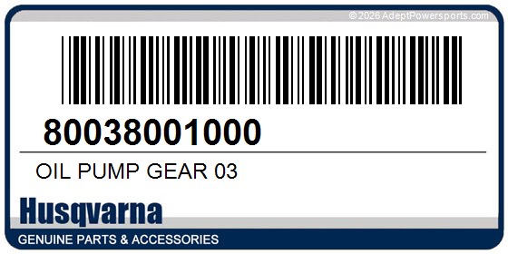 Husqvarna 80038001000 Oil Pump Gear 03