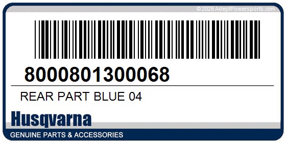 Husqvarna 8000801300068 Rear Part Blue 04