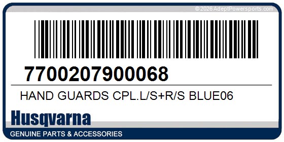 Husqvarna 7700207900068 Hand Guards Cpl.L/S+R/S Blue06