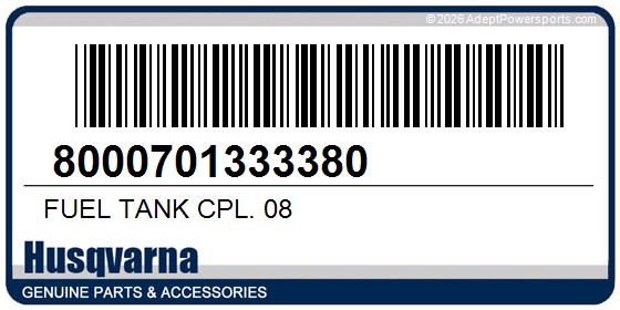 Husqvarna 8000701333380 Fuel Tank Cpl. 08