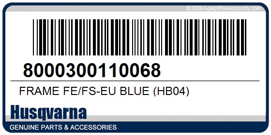 Husqvarna 8000300110068 Frame Fe/Fs-Eu Blue (Hb04)