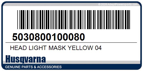 Husqvarna 5030800100080 Head Light Mask Yellow 04