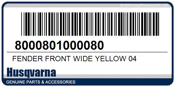 Husqvarna 8000801000080 Fender Front Wide Yellow 04