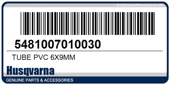 Husqvarna 5481007010030 Tube Pvc 6X9mm