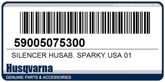 Husqvarna 59005075300 Silencer Husab. Sparky Usa 01