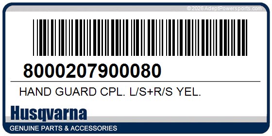 Husqvarna 8000207900080 Hand Guard Cpl. L/S+R/S Yel.