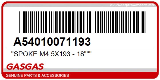 GasGas A54010071193 "Spoke M4.5X193 - 18"""