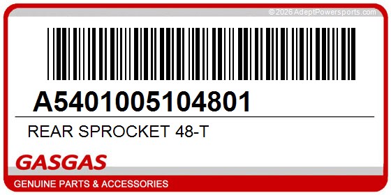 GasGas A5401005104801 Rear Sprocket 48-T