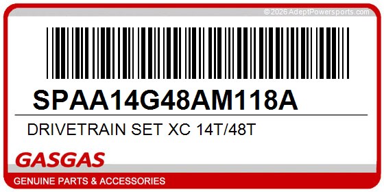 GasGas SPAA14G48AM118A Drivetrain Set Xc 14T/48T