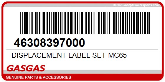GasGas 46308397000 Displacement Label Set Mc65