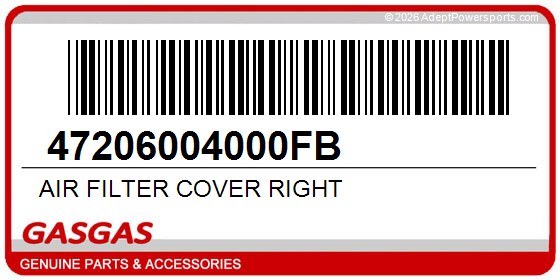 GasGas 47206004000FB Air Filter Cover Right