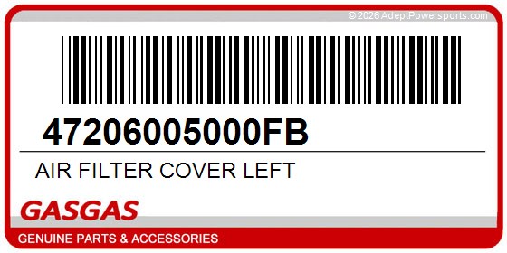 GasGas 47206005000FB Air Filter Cover Left