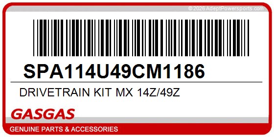 GasGas SPA114U49CM1186 Drivetrain Kit Mx 14Z/49Z