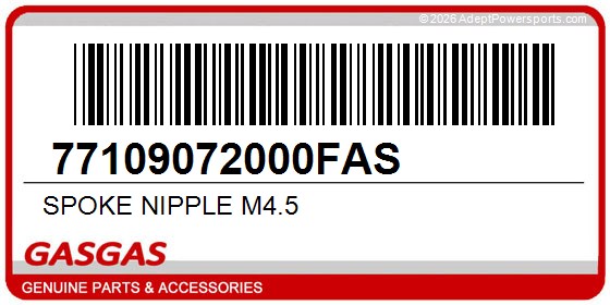 GasGas 77109072000FAS Spoke Nipple M4.5