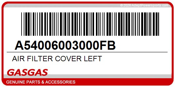 GasGas A54006003000FB Air Filter Cover Left