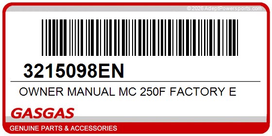 GasGas 3215098EN Owner Manual Mc 250F Factory E