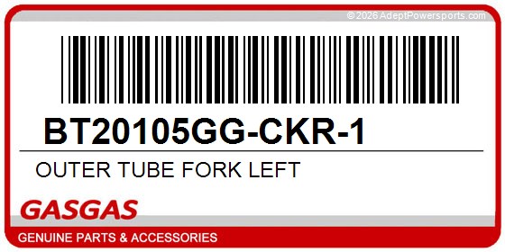 GasGas BT20105GG-CKR-1 Outer Tube Fork Left