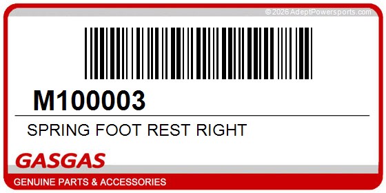 GasGas M100003 Spring Foot Rest Right