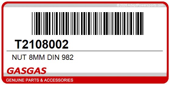 GasGas T2108002 Nut 8Mm Din 982