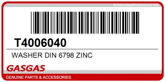 GasGas T4006040 Washer Din 6798 Zinc