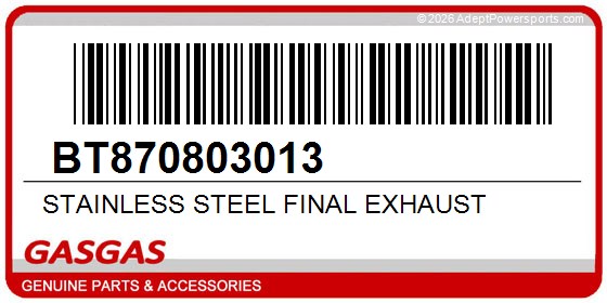 GasGas BT870803013 Stainless Steel Final Exhaust
