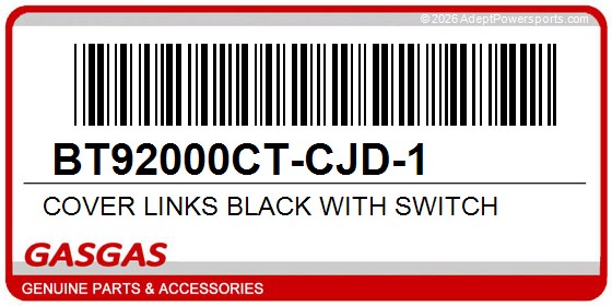 GasGas BT92000CT-CJD-1 Cover Links Black With Switch
