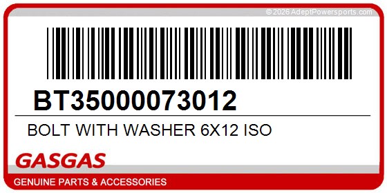 GasGas BT35000073012 Bolt With Washer 6X12 Iso