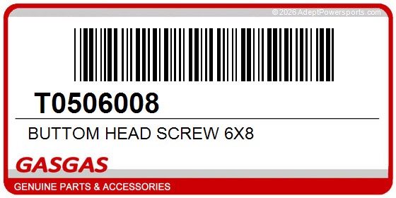 GasGas T0506008 Buttom Head Screw 6X8