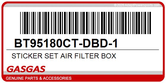 GasGas BT95180CT-DBD-1 Sticker Set Air Filter Box