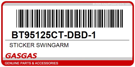 GasGas BT95125CT-DBD-1 Sticker Swingarm