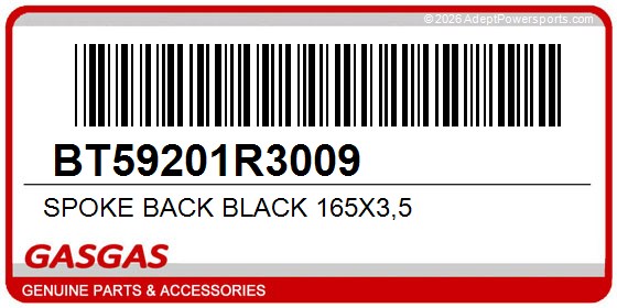 GasGas BT59201R3009 Spoke Back Black 165X3,5