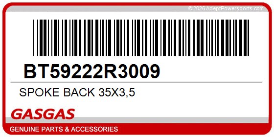 GasGas BT59222R3009 Spoke Back 35X3,5